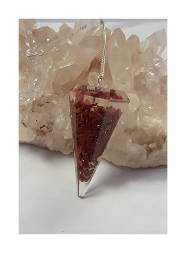 Red Jasper Orgonite Pendulum